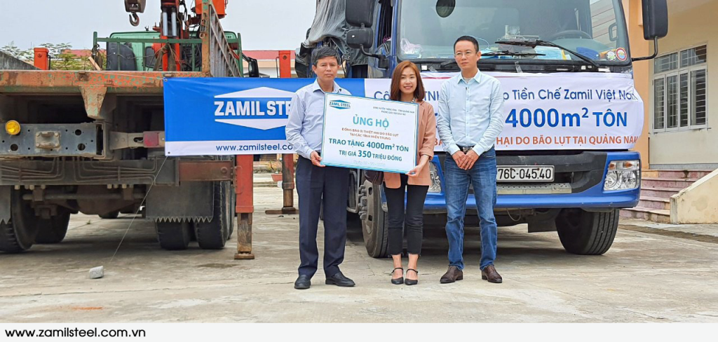 Zamil Steel Vietnam ủng hộ 4000m2 panels