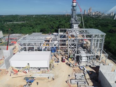 Steel structure for Energas IV power plant supplied by Zamil Steel
