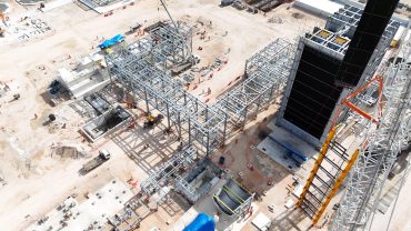 steel structure for Generadora San Felipe power plant supplied by Zamil Steel